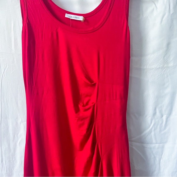 Long Sleeveless Dress with Pleats - Picture 2 of 6